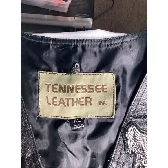 Tennessee Leather Women’s Leather Biker Vest Sz XL Black Harley Davidson - Picture 7 of 11